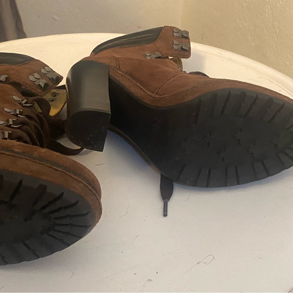 Women’s Coach Carol Brown Suede High Heel Boots Size 6 - Picture 7 of 12